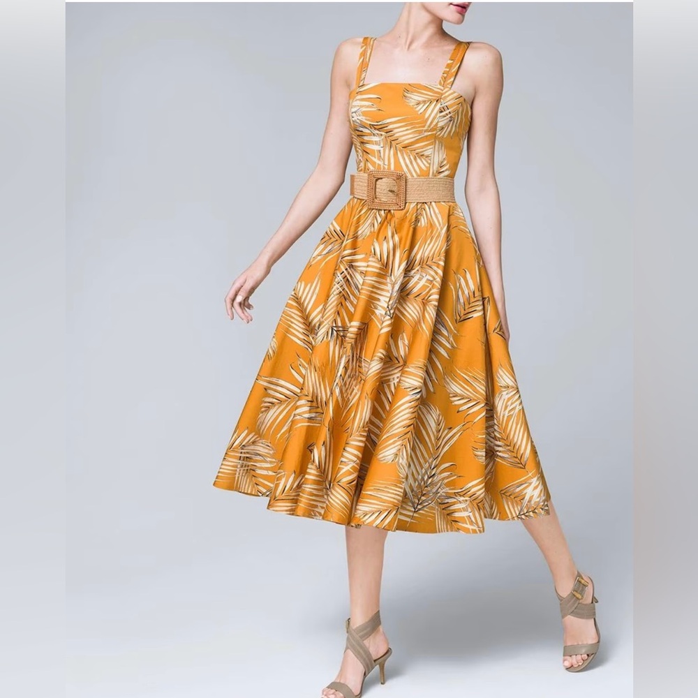 NWT Sunny palm print midi dress